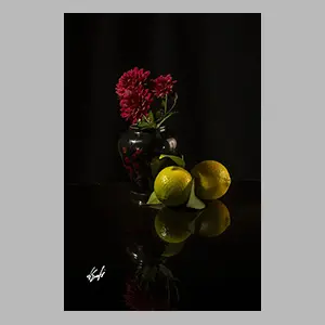Crisantemos y naranjas.