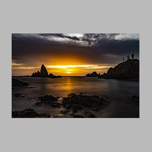 Puesta de sol en el Arrecife de las Sirenas - Cabo de Gata - Almería. © JGM